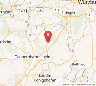 Map of Großrinderfeld, Baden-Wurttemberg