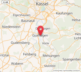 Map of Guxhagen, Hesse