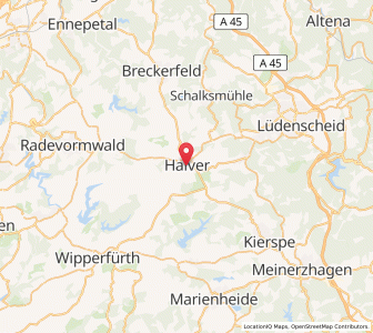 Map of Halver, North Rhine-Westphalia