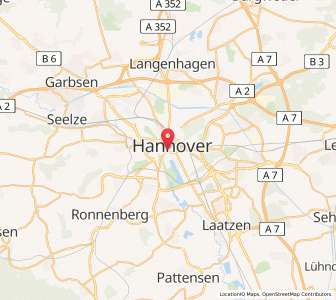 Map of Hanovre, Lower Saxony