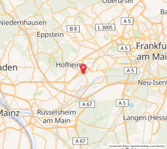 Map of Hattersheim, Hesse