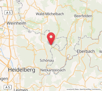 Map of Heddesbach, Baden-Wurttemberg