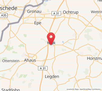 Map of Heek, North Rhine-Westphalia