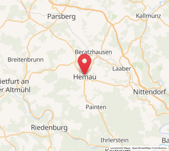 Map of Hemau, Bavaria