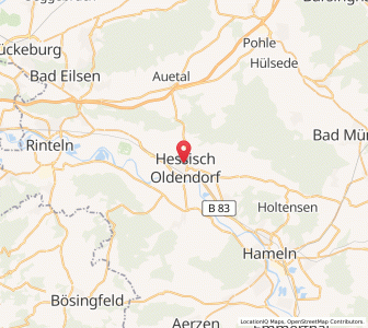 Map of Hessisch Oldendorf, Lower Saxony
