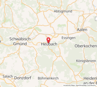 Map of Heubach, Baden-Wurttemberg