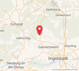 Map of Hitzhofen, Bavaria