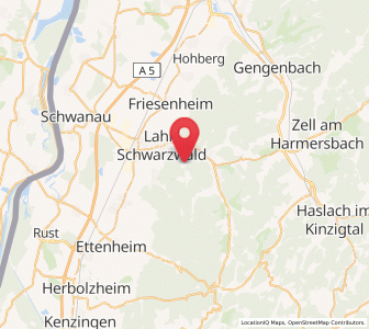Map of Hohberg, Baden-Wurttemberg