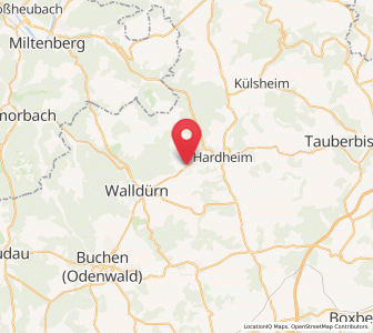 Map of Höpfingen, Baden-Wurttemberg
