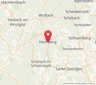 Map of Hornberg, Baden-Wurttemberg