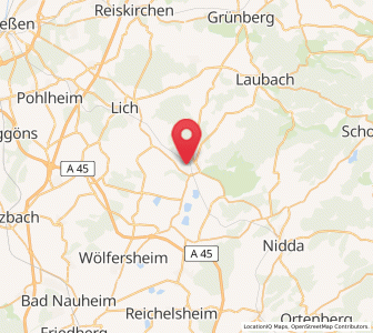Map of Hungen, Hesse