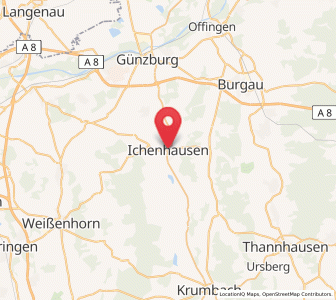 Map of Ichenhausen, Bavaria