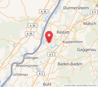 Map of Iffezheim, Baden-Wurttemberg