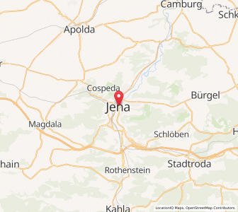 Map of Iéna, Thuringia
