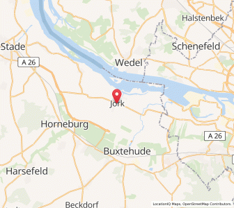 Map of Jork, Lower Saxony
