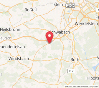 Map of Kammerstein, Bavaria