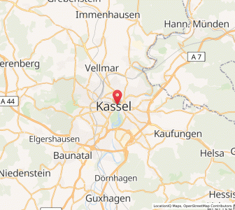 Map of Cassel, Hesse