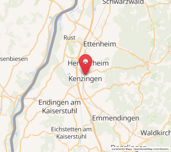 Map of Kenzingen, Baden-Wurttemberg