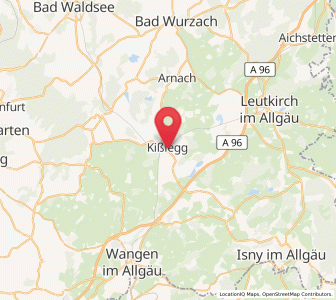 Map of Kisslegg, Baden-Wurttemberg