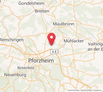 Map of Kieselbronn, Baden-Wurttemberg