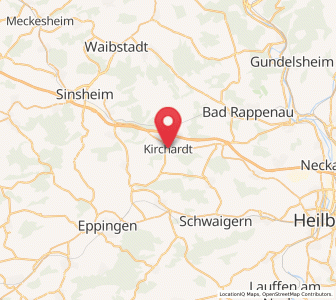 Map of Kirchardt, Baden-Wurttemberg