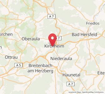 Map of Kirchheim, Hesse