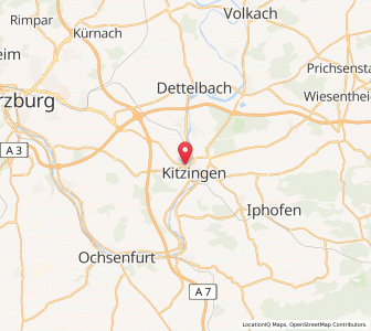 Map of Kitzingen, Bavaria