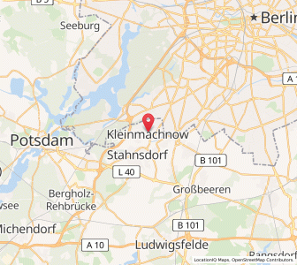 Map of Kleinmachnow, Brandenburg
