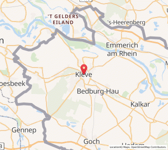 Map of Clèves, North Rhine-Westphalia