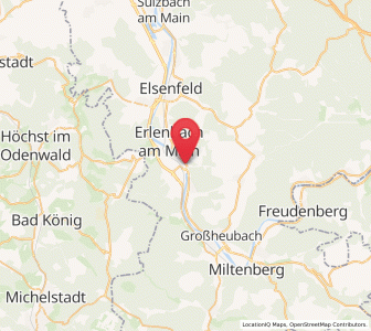 Map of Klingenberg am Main, Bavaria