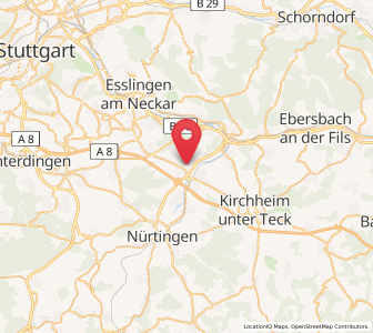 Map of Köngen, Baden-Wurttemberg