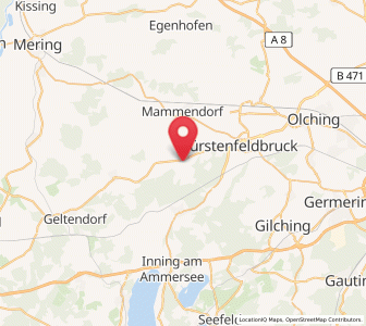 Map of Landsberied, Bavaria