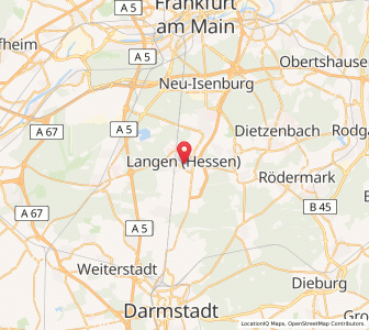 Map of Langen, Hesse