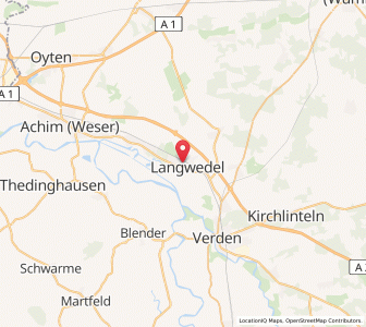 Map of Langwedel, Lower Saxony