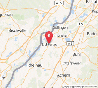 Map of Lichtenau, Baden-Wurttemberg