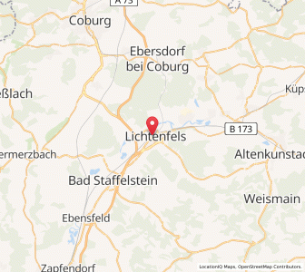 Map of Lichtenfels, Bavaria
