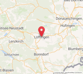 Map of Löffingen, Baden-Wurttemberg