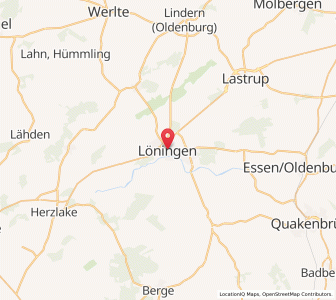 Map of Löningen, Lower Saxony