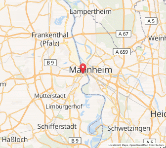 Map of Ludwigshafen, Rheinland-Pfalz