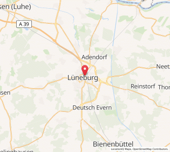 Map of Lunebourg, Lower Saxony