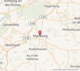 Map of Mainburg, Bavaria
