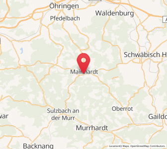 Map of Mainhardt, Baden-Wurttemberg