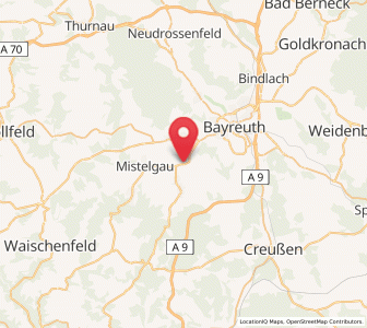 Map of Mistelbach, Bavaria