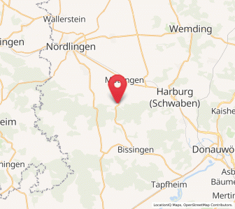 Map of Mönchsdeggingen, Bavaria