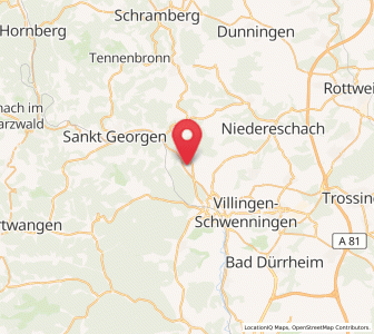 Map of Mönchweiler, Baden-Wurttemberg