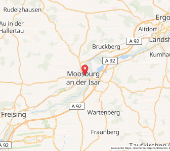 Map of Moosburg, Bavaria