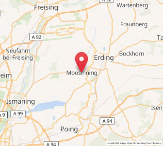 Map of Moosinning, Bavaria