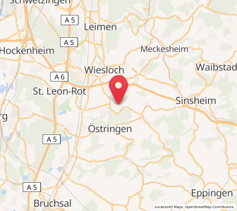 Map of Mühlhausen, Baden-Wurttemberg
