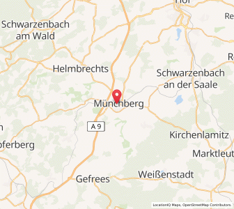 Map of Münchberg, Bavaria