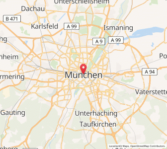 Map of Munich, Bavaria